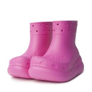 Crocs Classic Pink‎ Crush  Comfort Rain Boots 207946-6UB Size 7 Platform NWT
